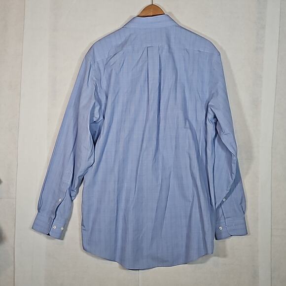 Brooks Brothers Men's Non-Iron Long Sleeve Button Down Sport Shirt Blue Plaid - Picture 4 of 4